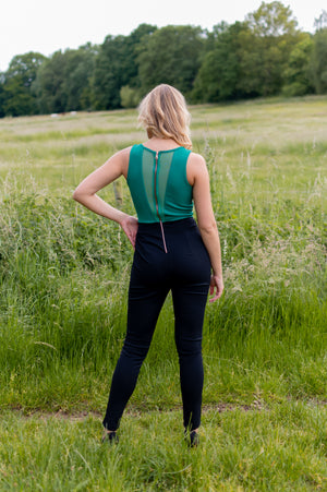 Sheer Jumpsuit - Black & Green (alleen online te koop, niet in de winkel)