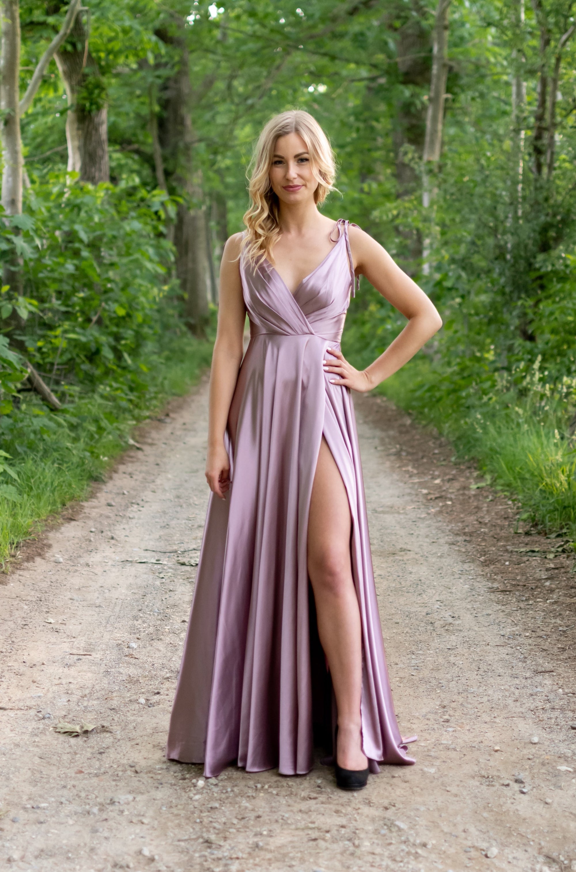 Shimmer Dress - Mauve