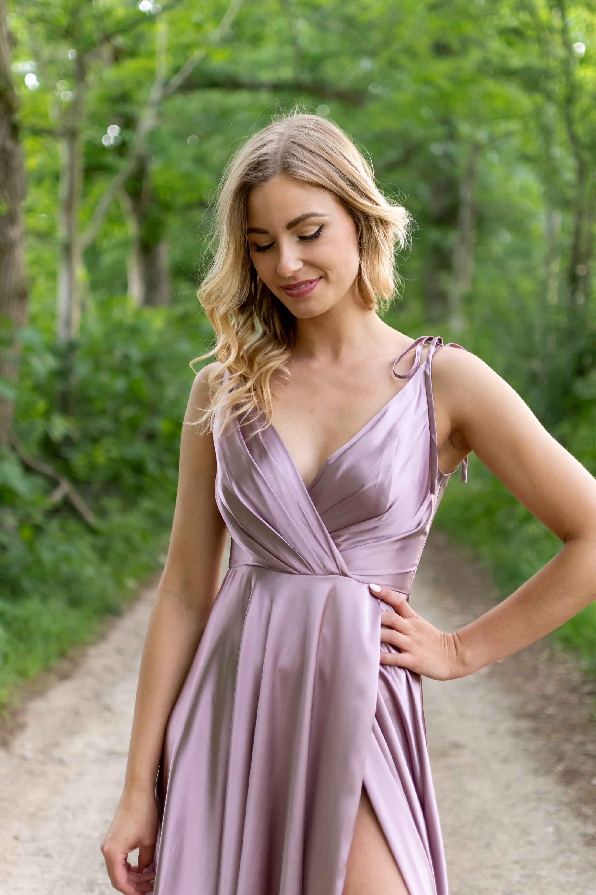 Shimmer Dress - Mauve