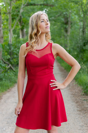 Sheer Dress - Red