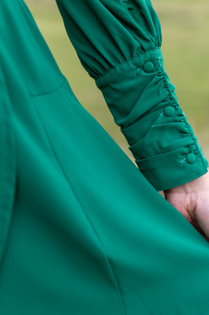 Luxe Dress - Emerald Green