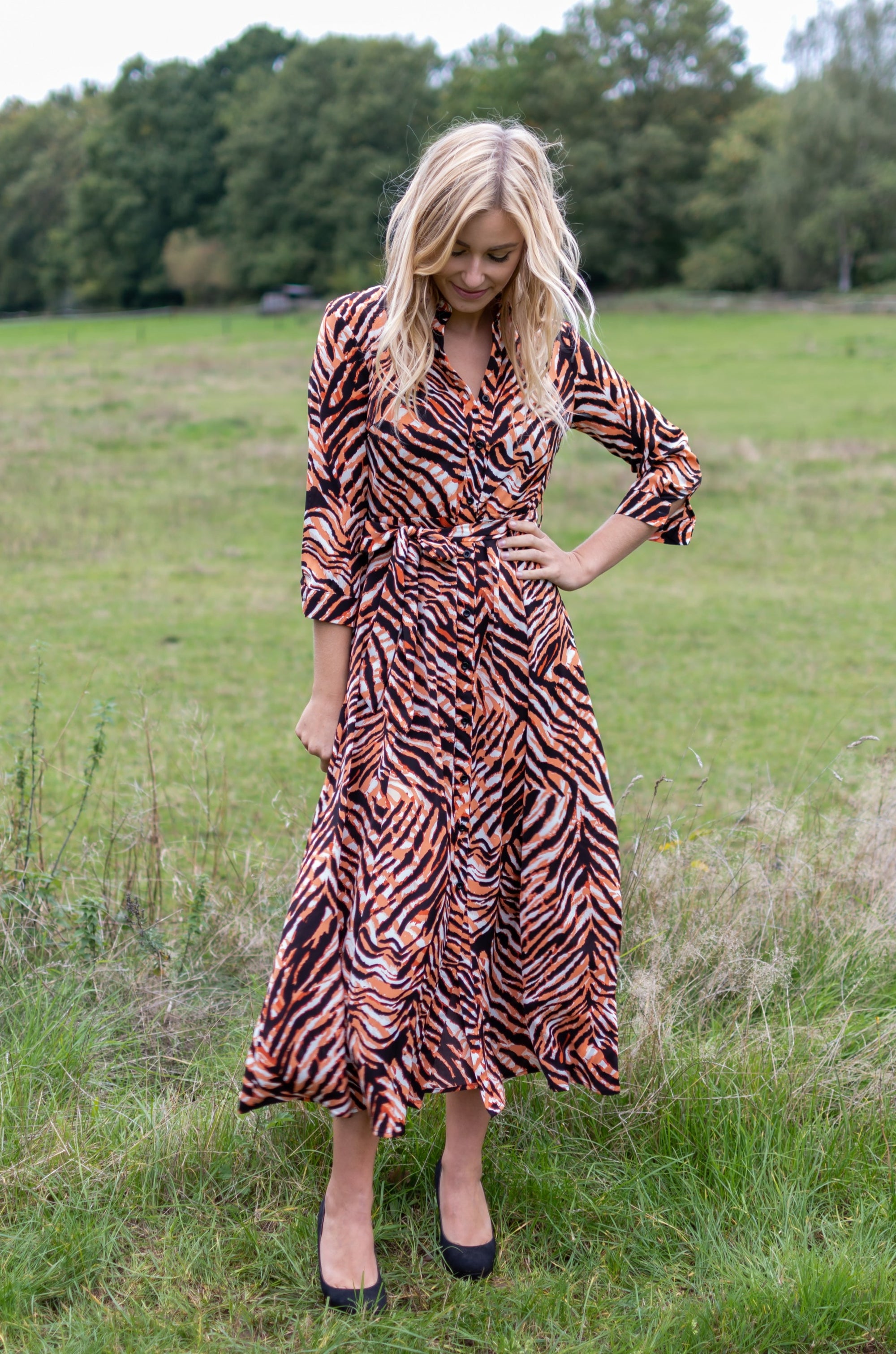 The Perfect Shirt Dress - Zebra