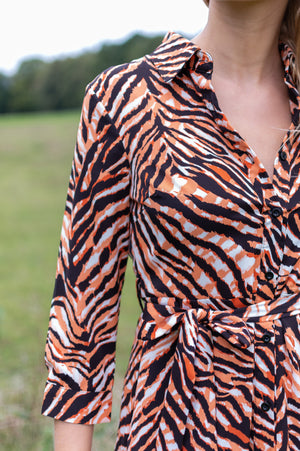 The Perfect Shirt Dress - Zebra
