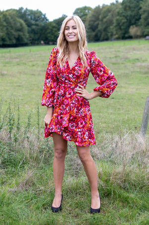 Grace Dress - Pink & Orange