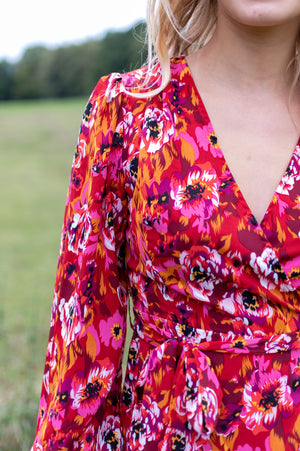 Grace Dress - Pink & Orange