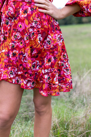 Grace Dress - Pink & Orange