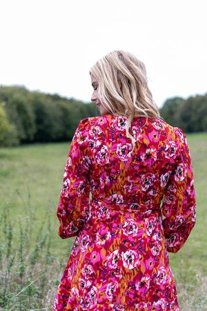 Grace Dress - Pink & Orange