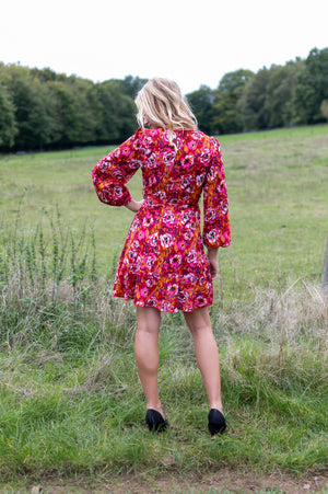 Grace Dress - Pink & Orange
