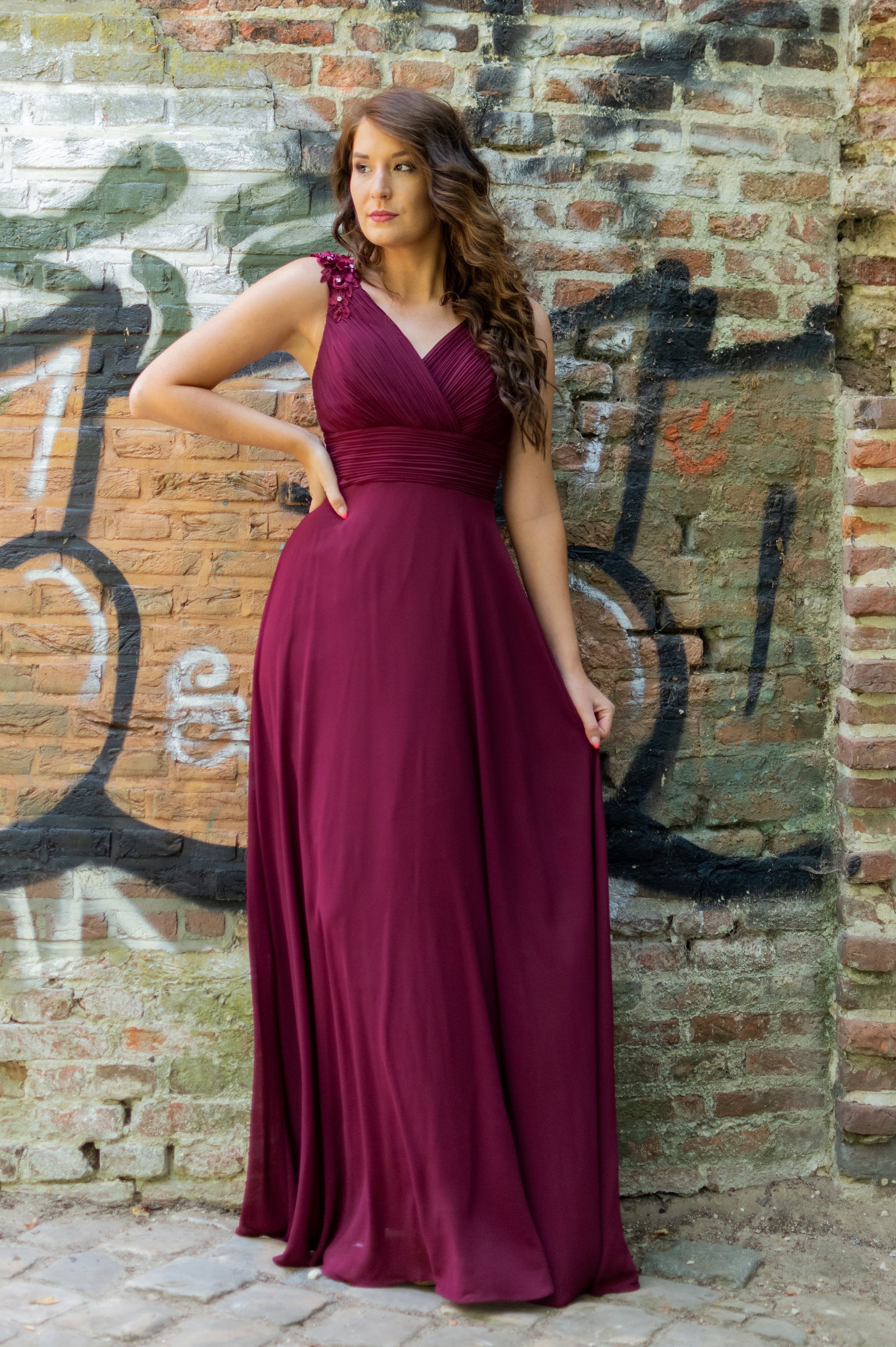 Catch The Bouquet Dress - Bordeaux