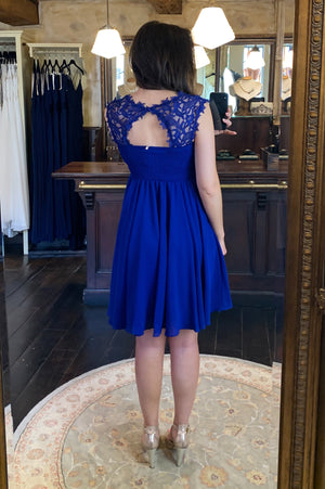 Love & Lace Dress - Bright Blue