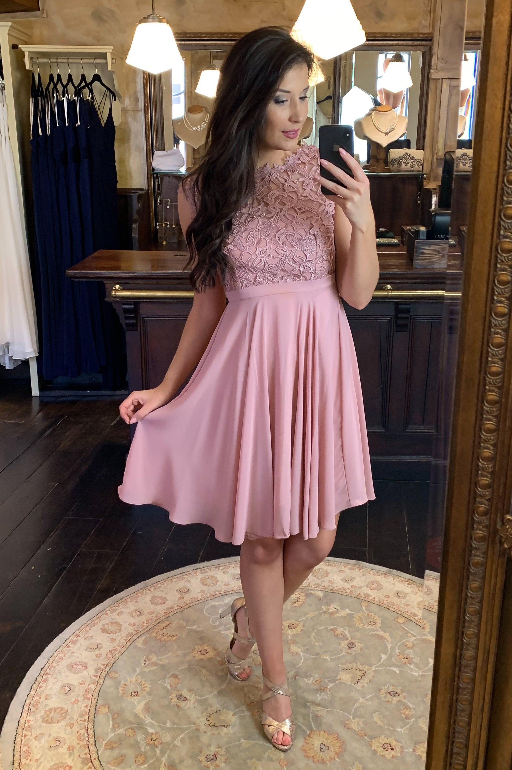 Love & Lace Dress - Old Pink
