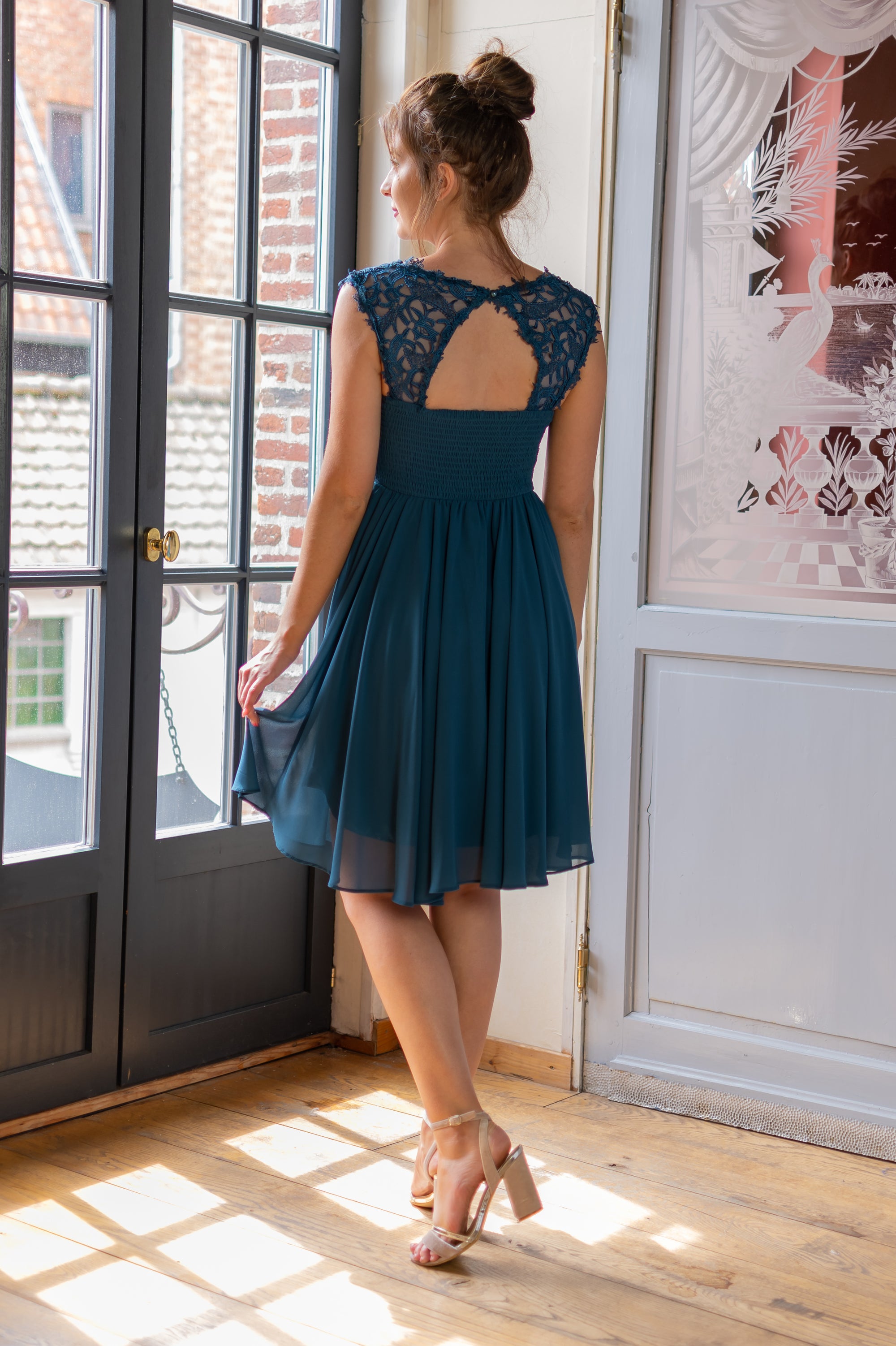 Love & Lace Dress - Oil Blue