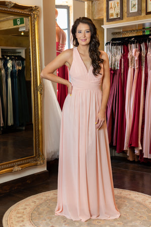 Lace Back Dress - Pink