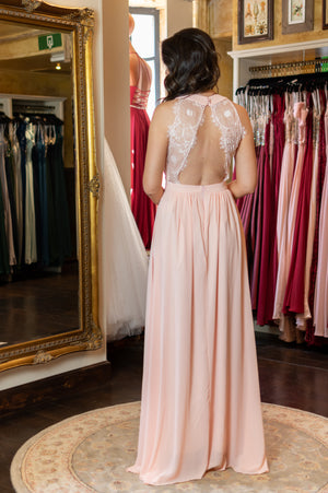 Lace Back Dress - Pink