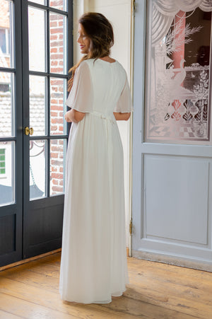 Belle Sleeve Dress - White