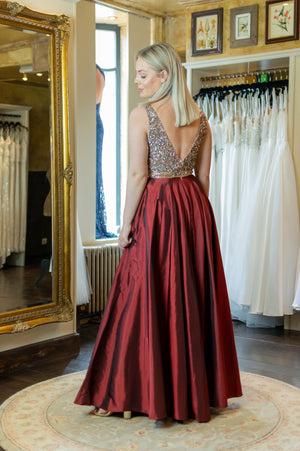 Royalty Dress - Rusty Bordeaux