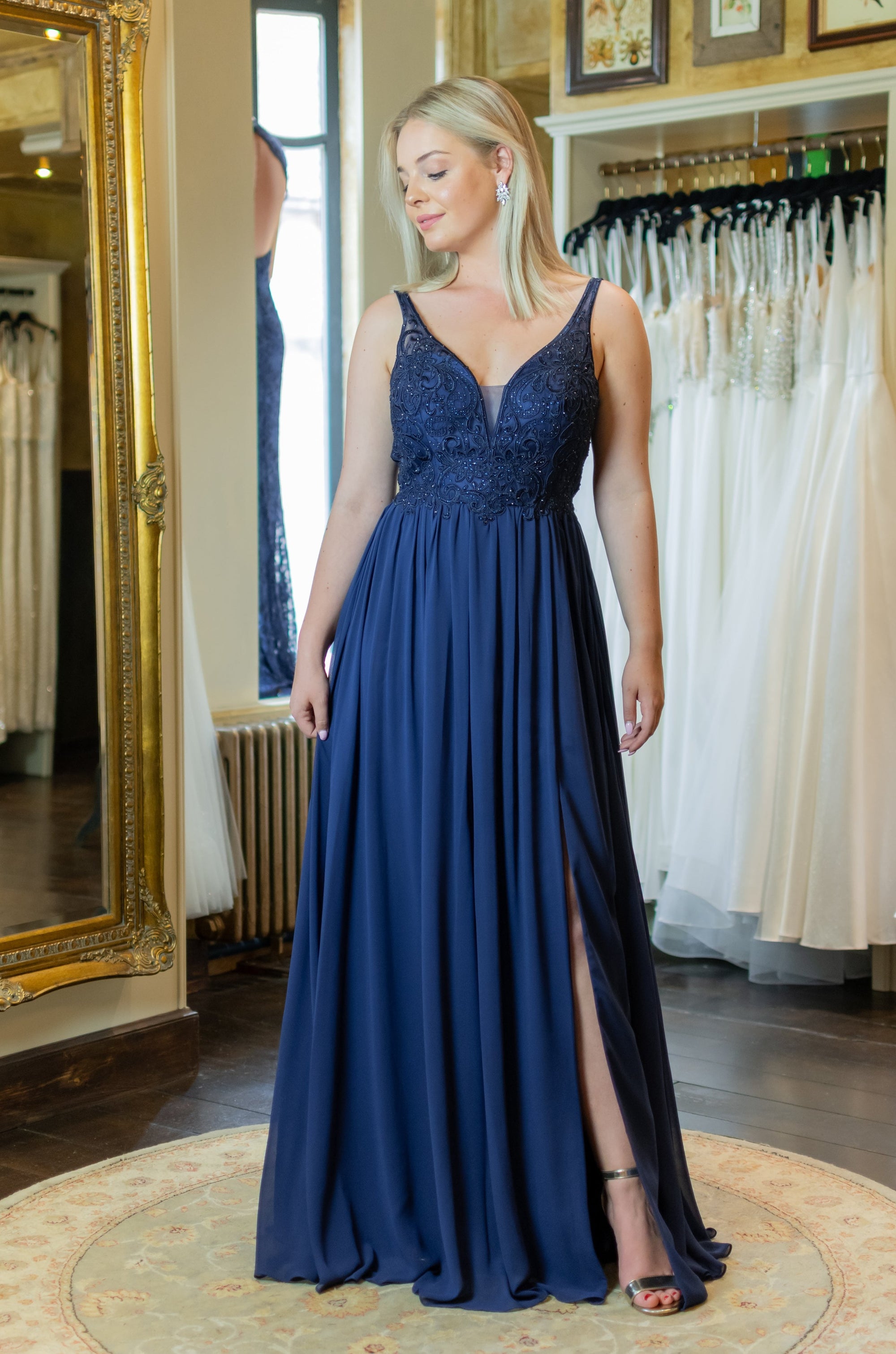 Love @ First Sight Dress - Navy