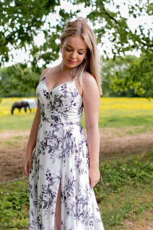 Total Crush Dress - White & Black Flower