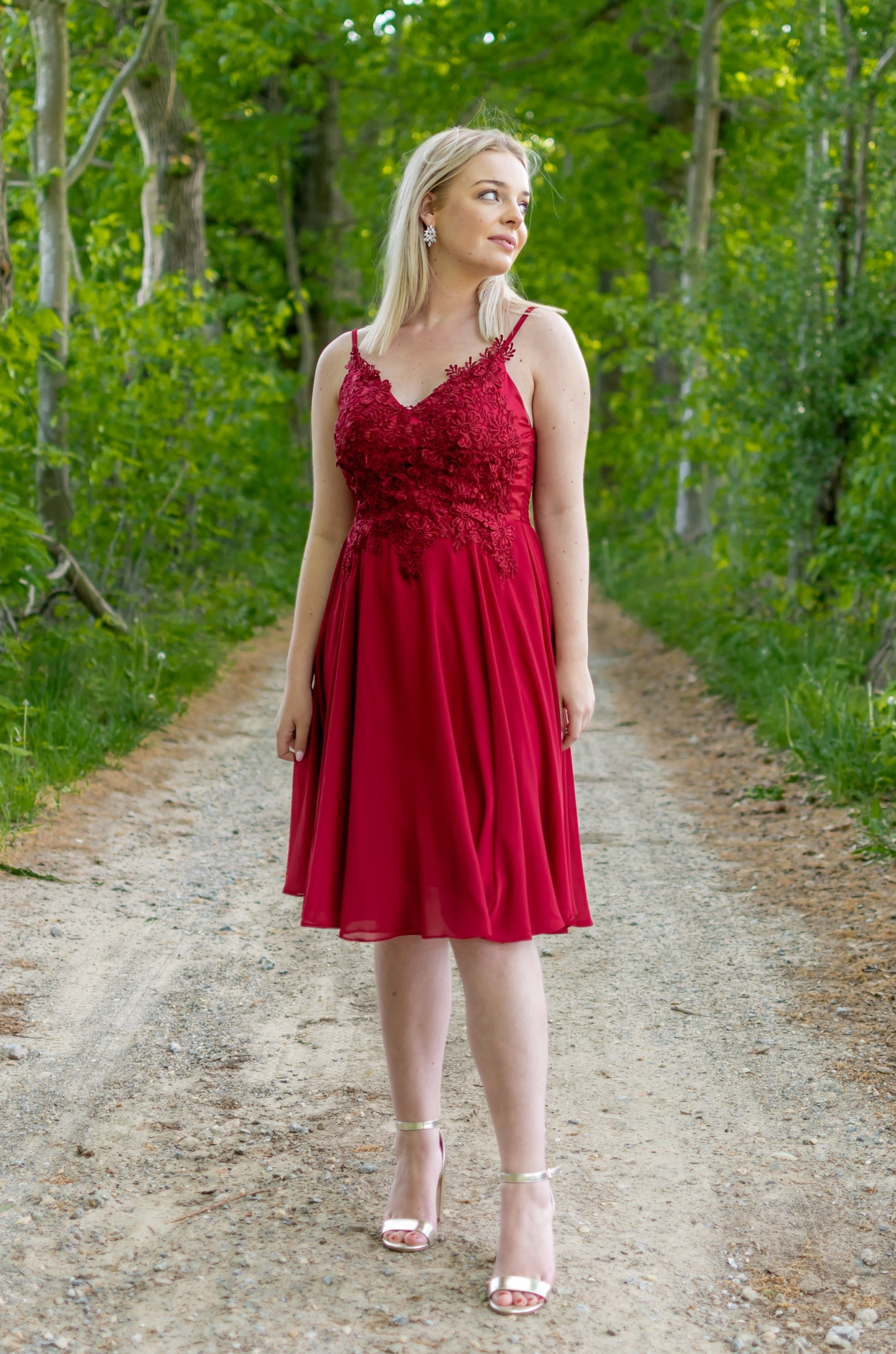 Precious Dress - Cerise Red