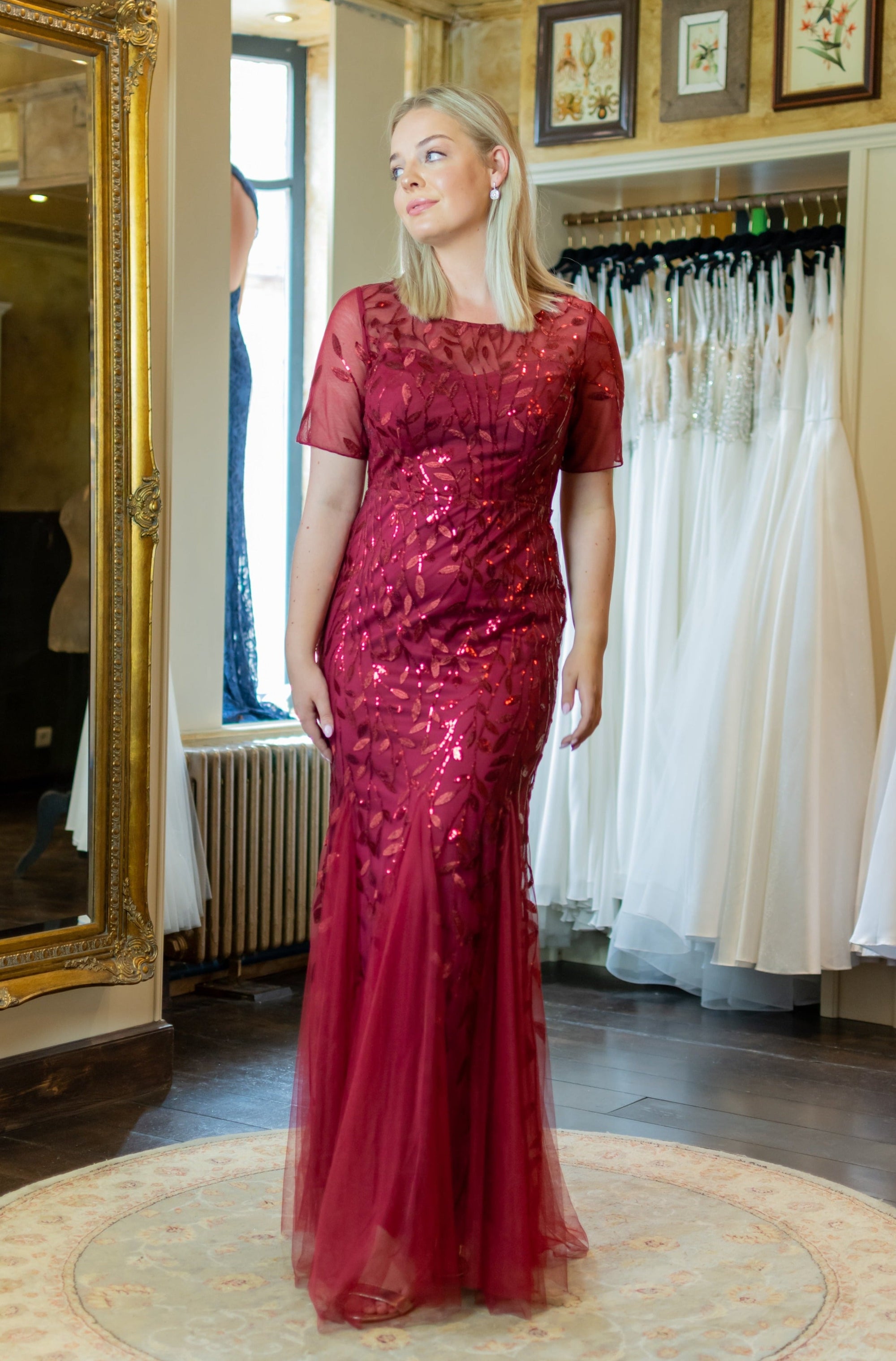 Luxe Mermaid Dress - Bordeaux (alleen online te koop, niet in de winkel)