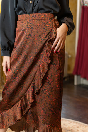 Silky Skirt - Rust Leopard (alleen online te koop, niet in de winkel)