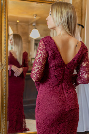 Gala Dress - Bordeaux (alleen online te koop, niet in de winkel)