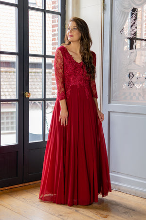 Graceful Dress - Cerise Red