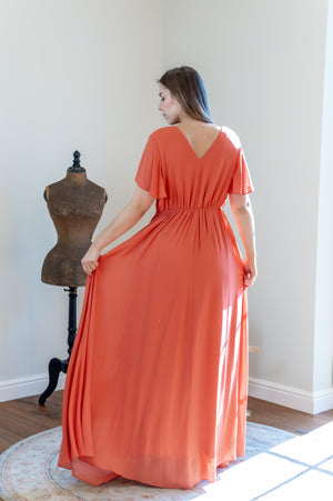 Perfect Evening Dress - Rust Queen Size