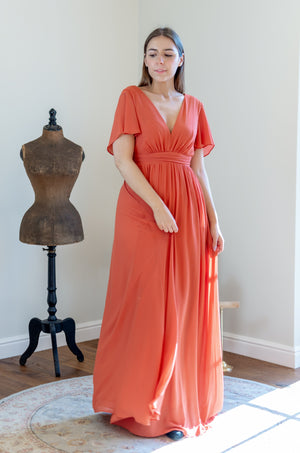 Perfect Evening Dress - Rust Queen Size