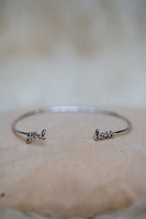 Girl Boss Bracelet - Silver