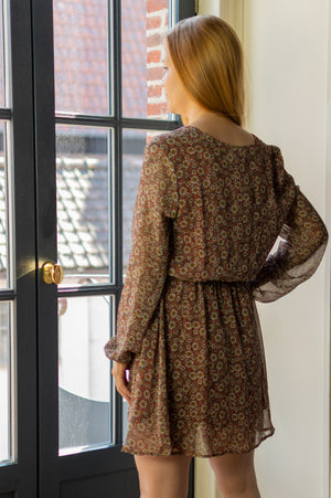 Roaming Around Dress - Bordeaux (alleen online te koop, niet in de winkel)