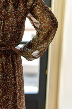 Roaming Around Dress - Bordeaux (alleen online te koop, niet in de winkel)