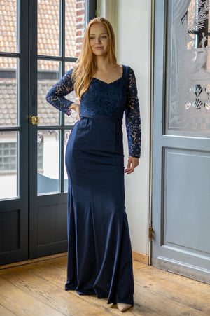 Lace Diva Dress - Navy