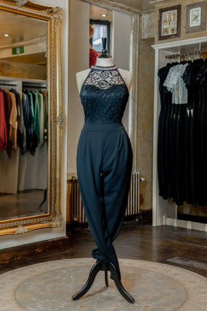 Golden Details Jumpsuit - Black