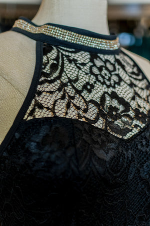 Golden Details Jumpsuit - Black
