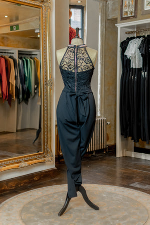 Golden Details Jumpsuit - Black