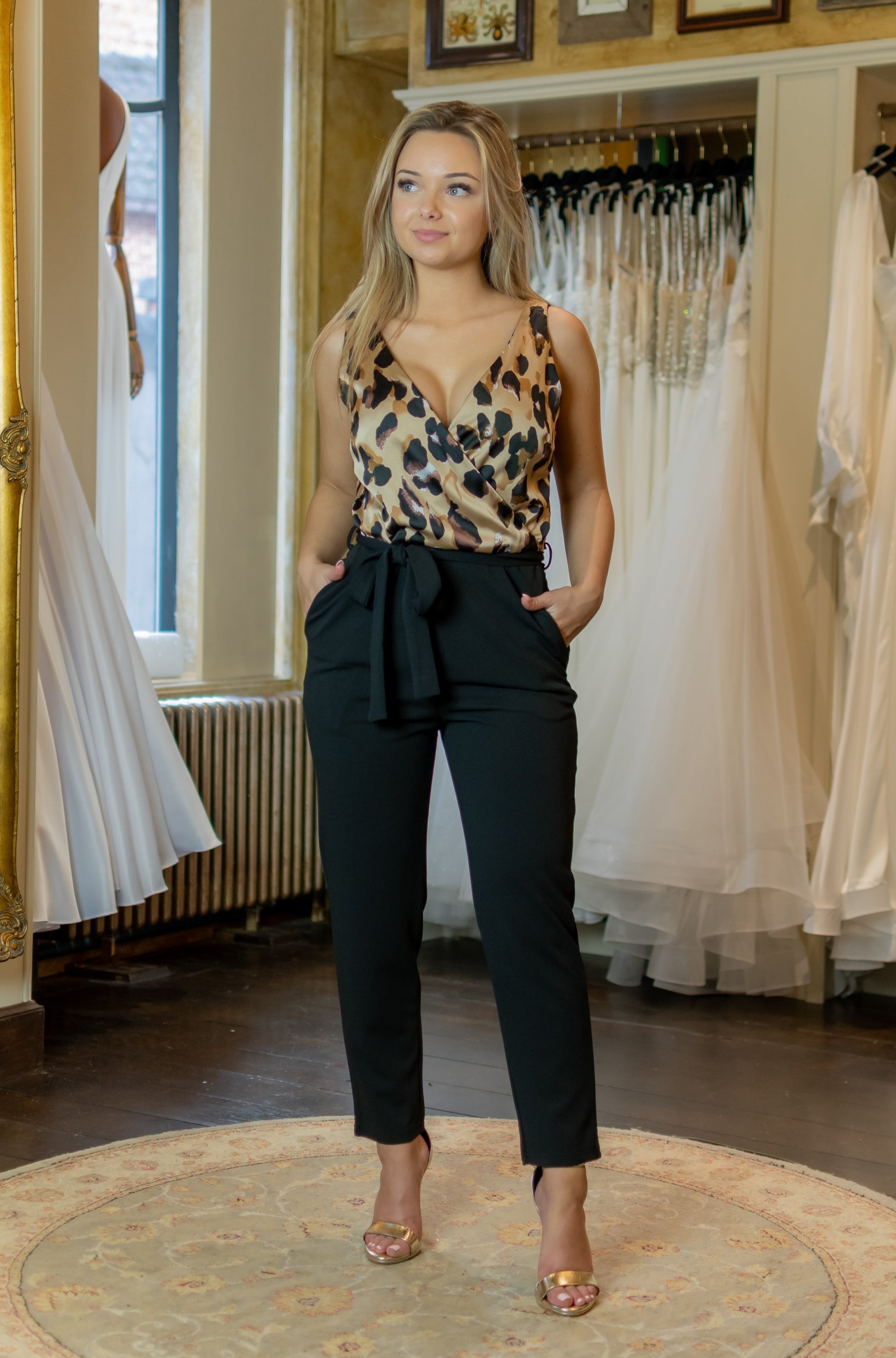 Leo Jumpsuit - Black & Brown