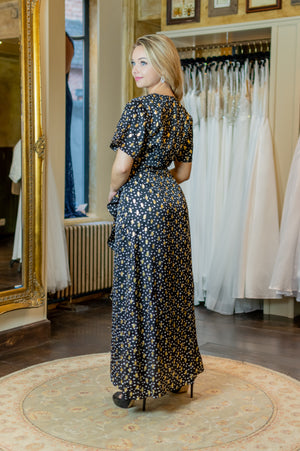 Verano Dress - Black & Gold (alleen online te koop, niet in de winkel)