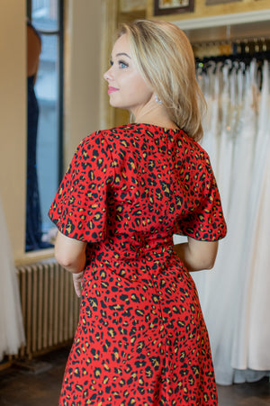 Dotty Dress - Red Leo (alleen online te koop, niet in de winkel)
