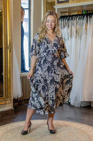 Vintage Charm Dress - Black & White (alleen online te koop, niet in de winkel)