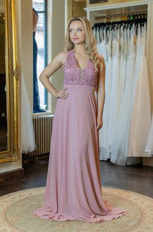 Gorgeous Back Dress - Old Pink