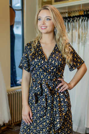 Verano Dress - Black & Gold (alleen online te koop, niet in de winkel)