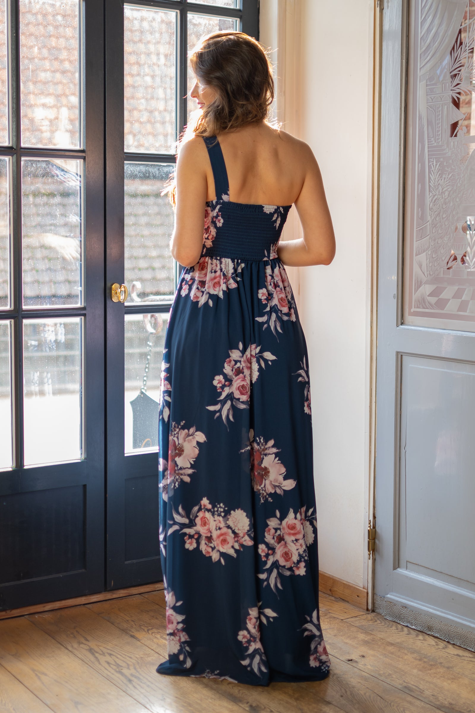 Blushing Beauty Dress - Navy