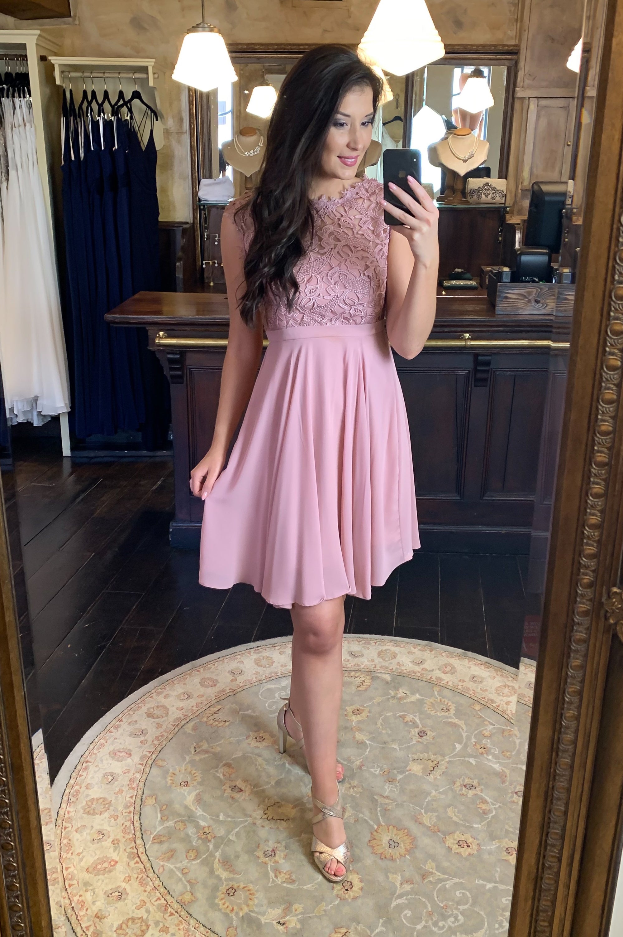 Love & Lace Dress - Old Pink