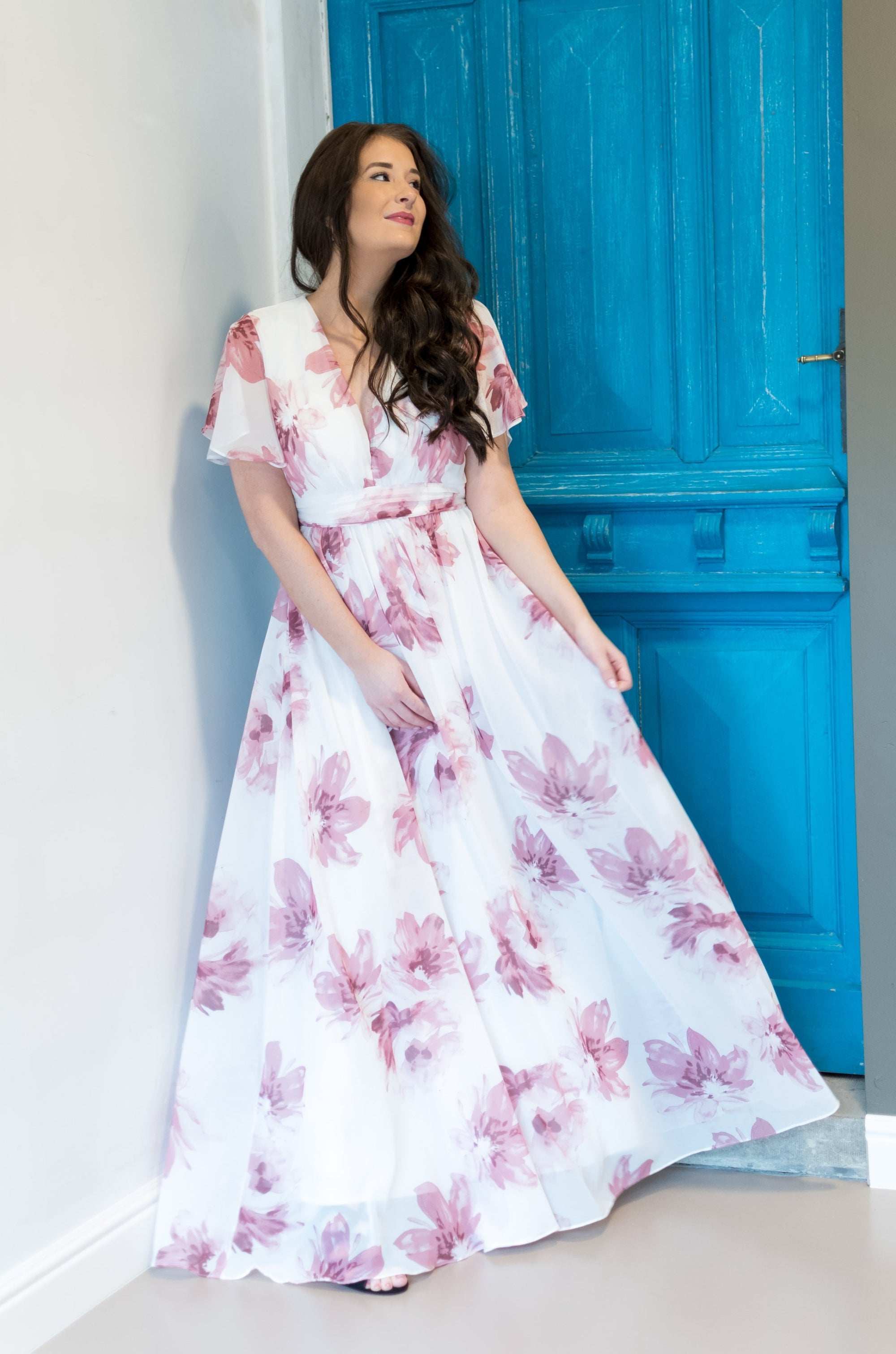 In Bloom Dress - Pink & White (alleen online te koop, niet in de winkel)