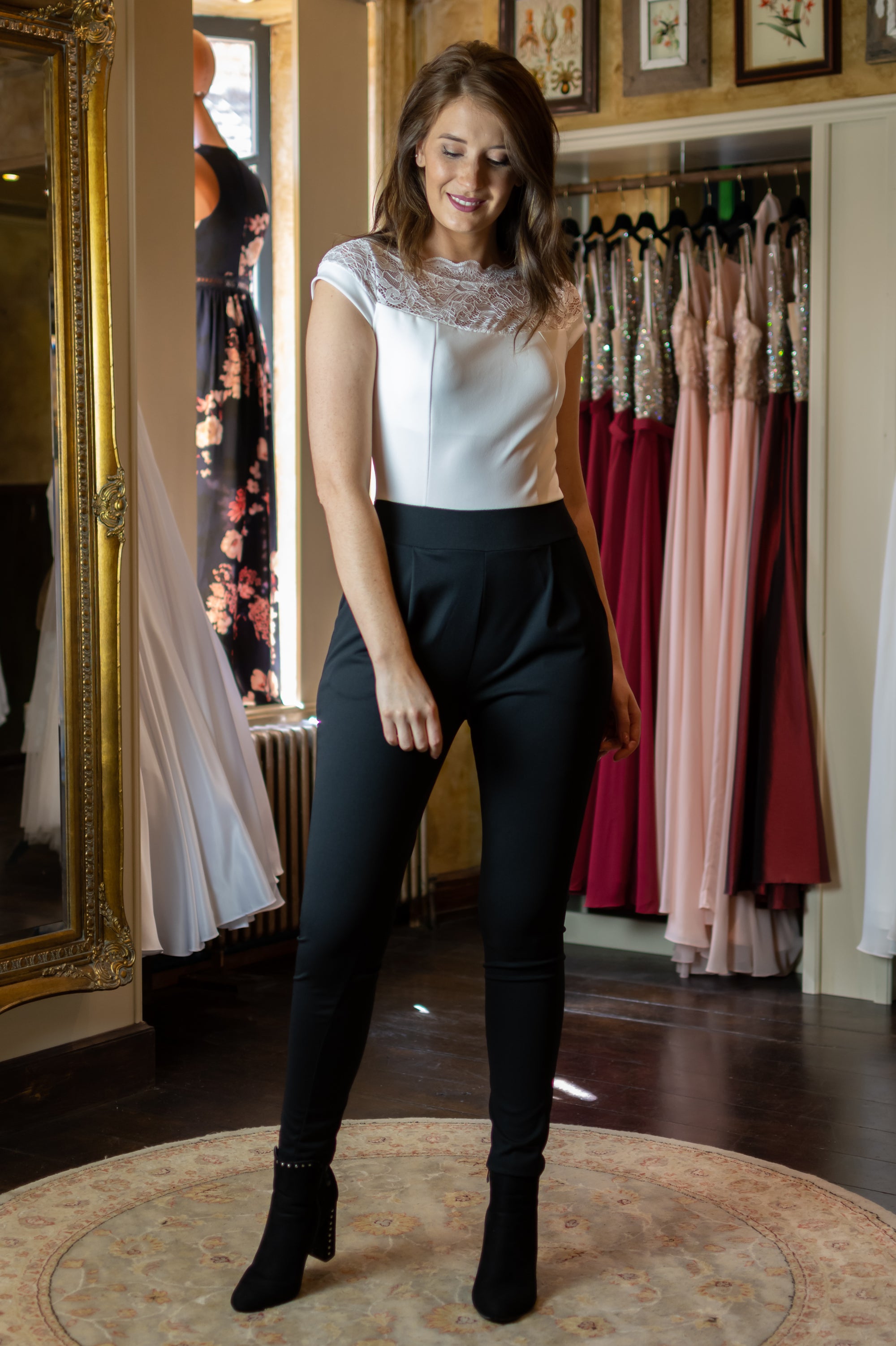 Bardot Jumpsuit - Black & White