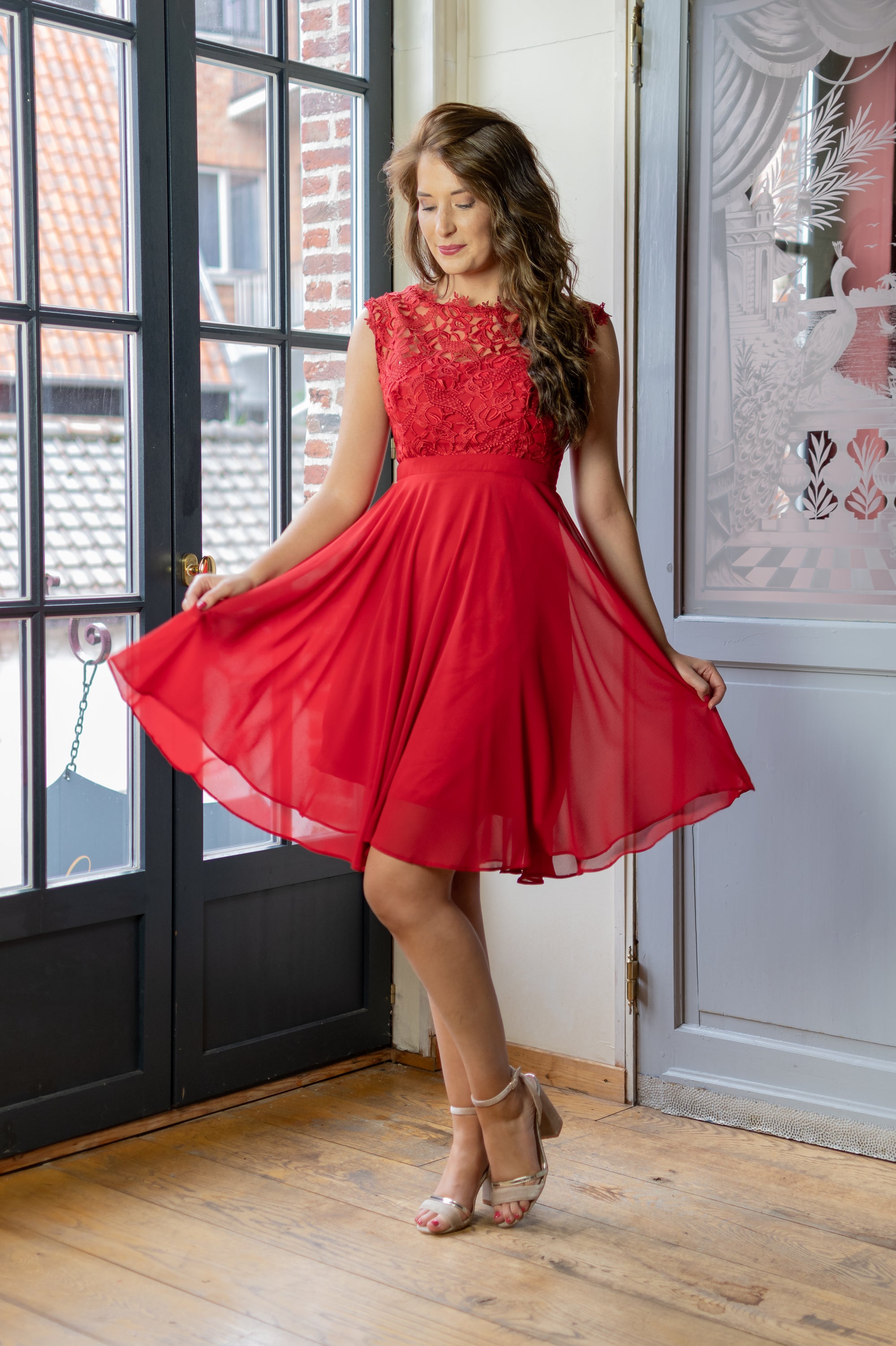 Love & Lace Dress - Red