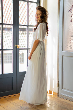 Belle Sleeve Dress - White