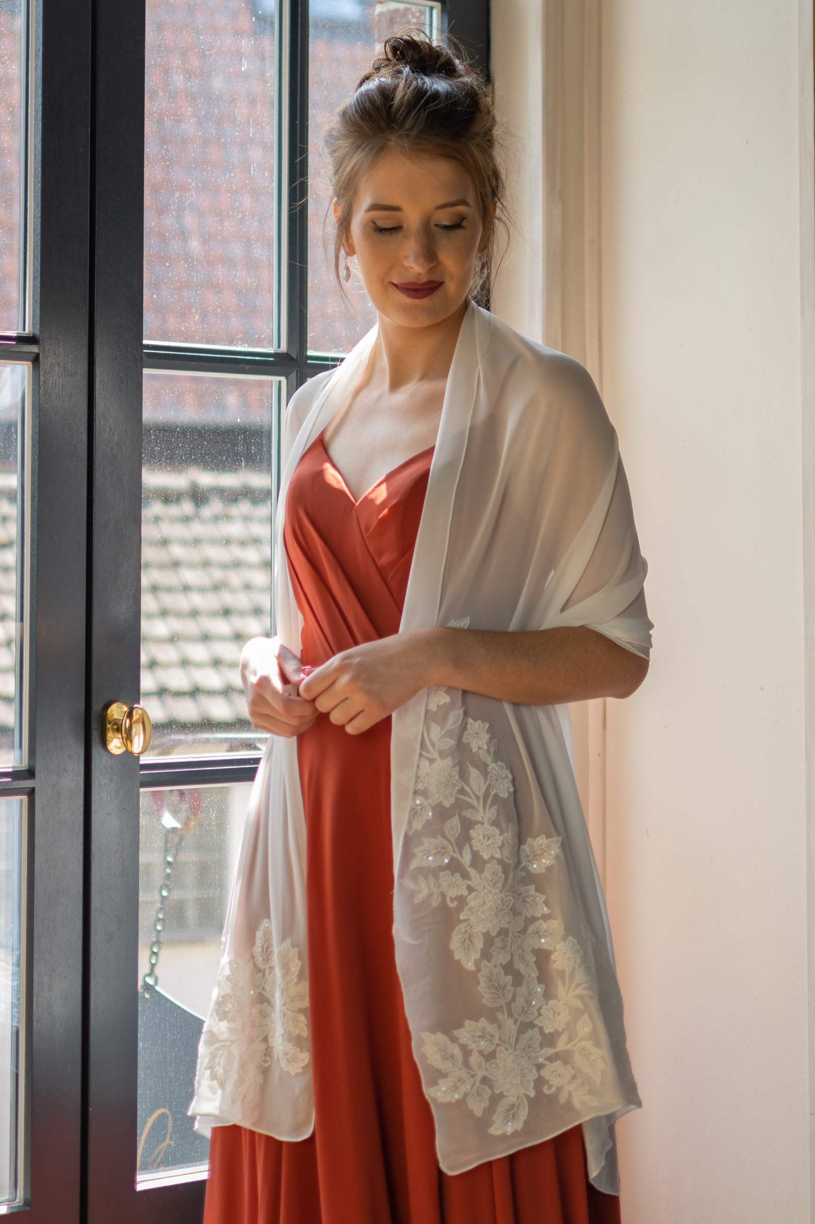 Vintage Art Scarf - Ivory