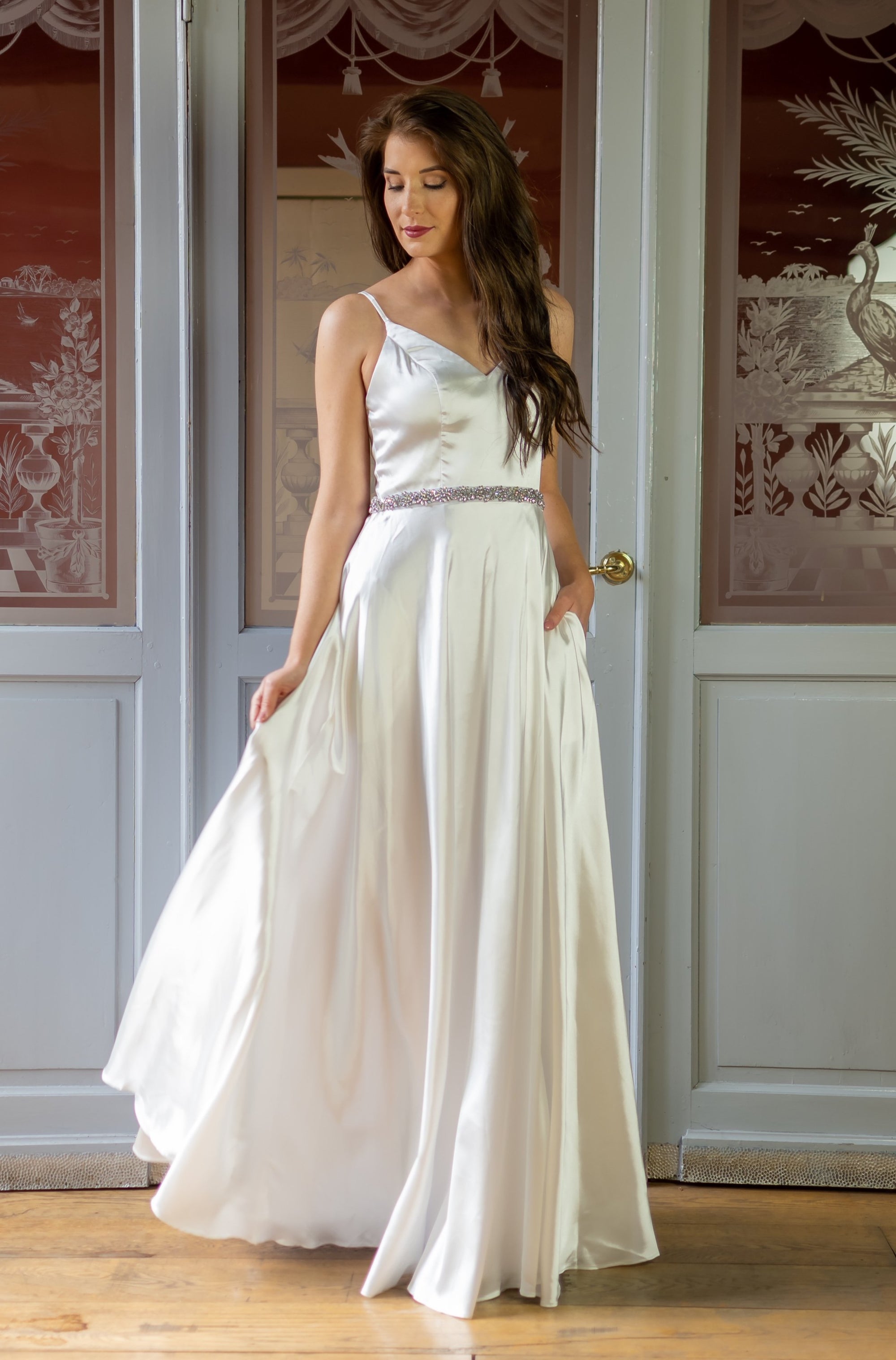 Satin Dream Dress - Ivory White